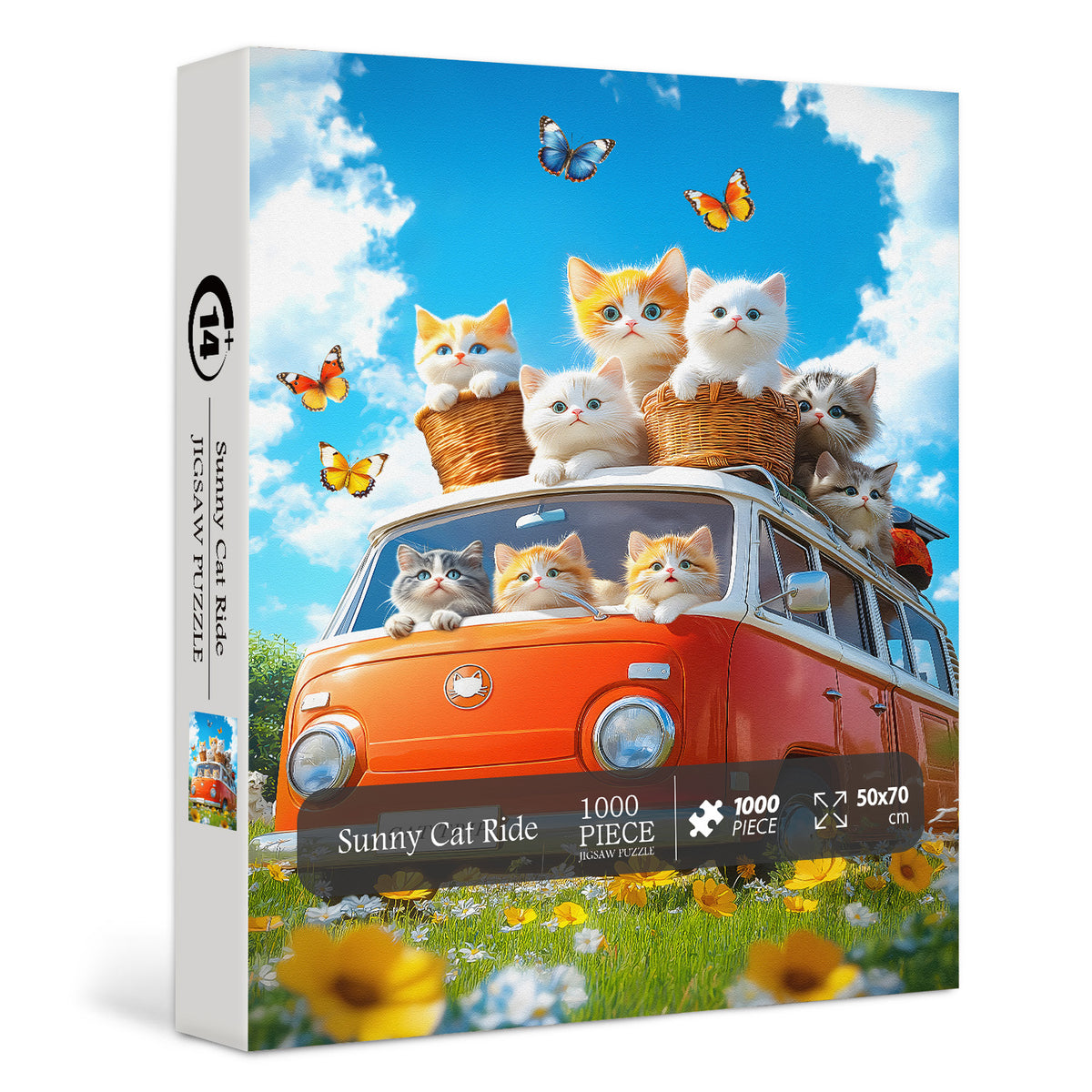 Sunny Cat Ride Puzzle 1000 Teile