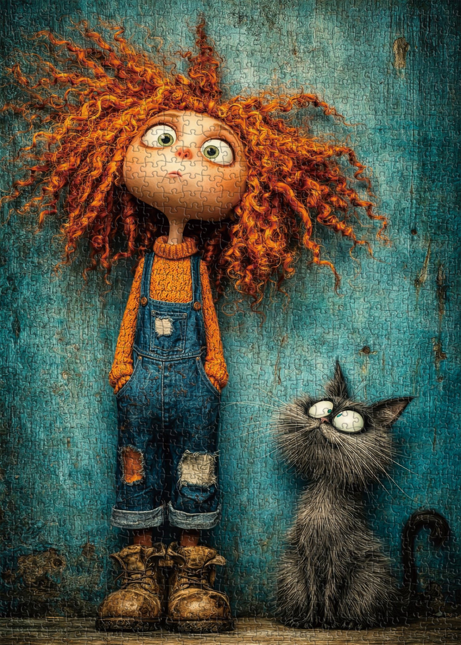 Teal Whimsy Jigsaw Puzzle 1000 Pieces