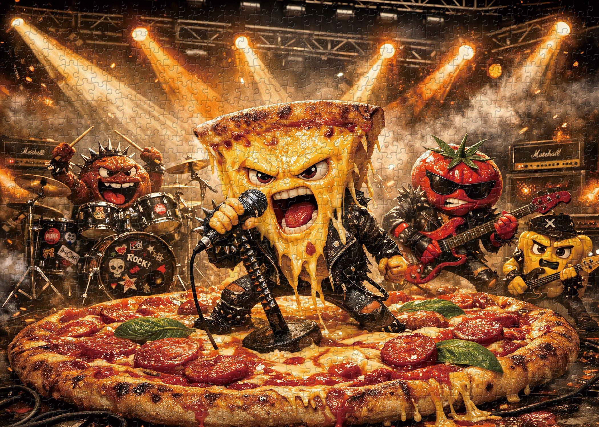 Rockin' Pizza Jigsaw Puzzle 1000 Pieces