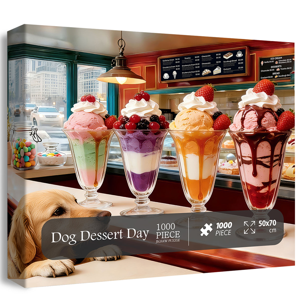 Hund Dessert Day Puzzle 1000 Teile
