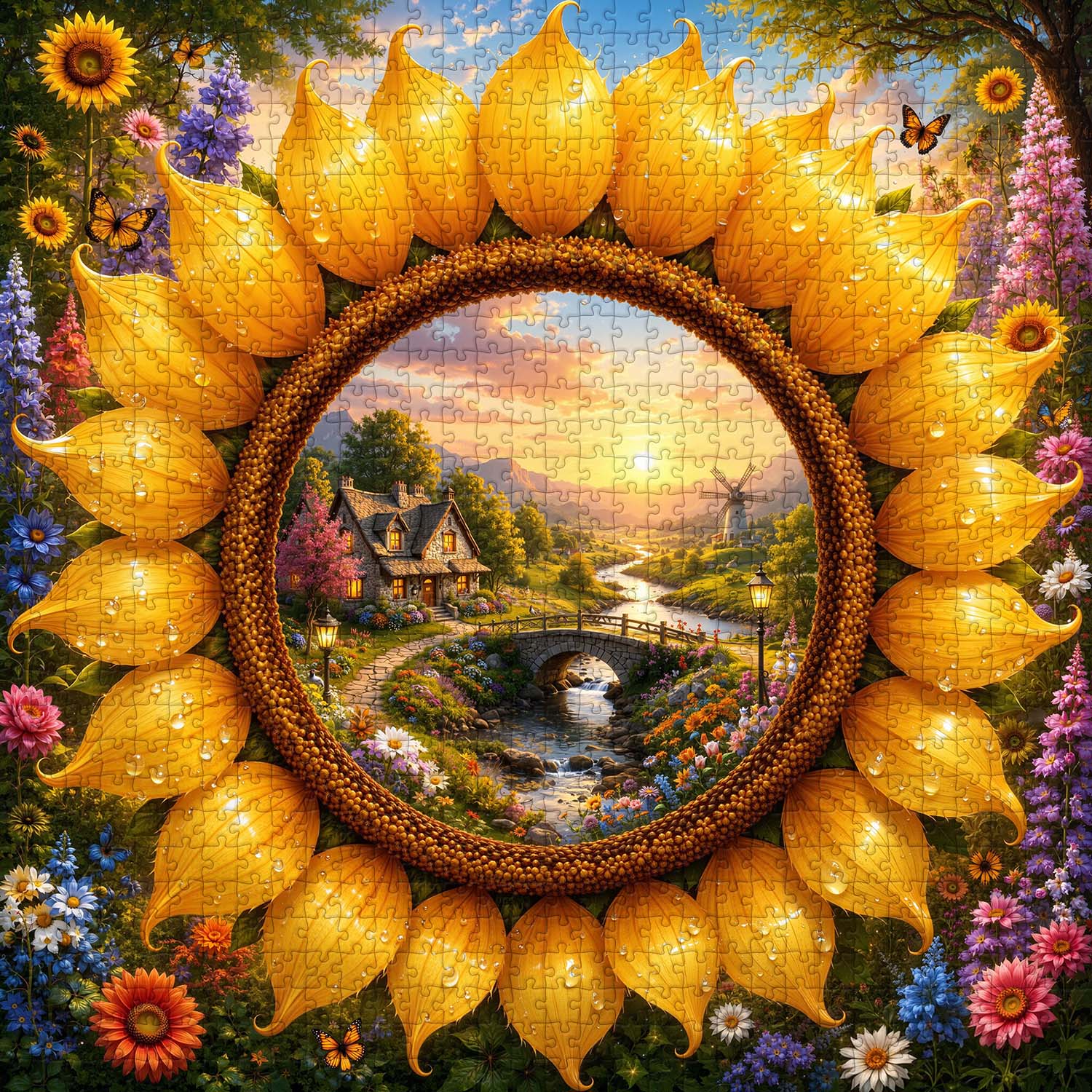 Floral Valley Dream Jigsaw Puzzle 1000 Pieces
