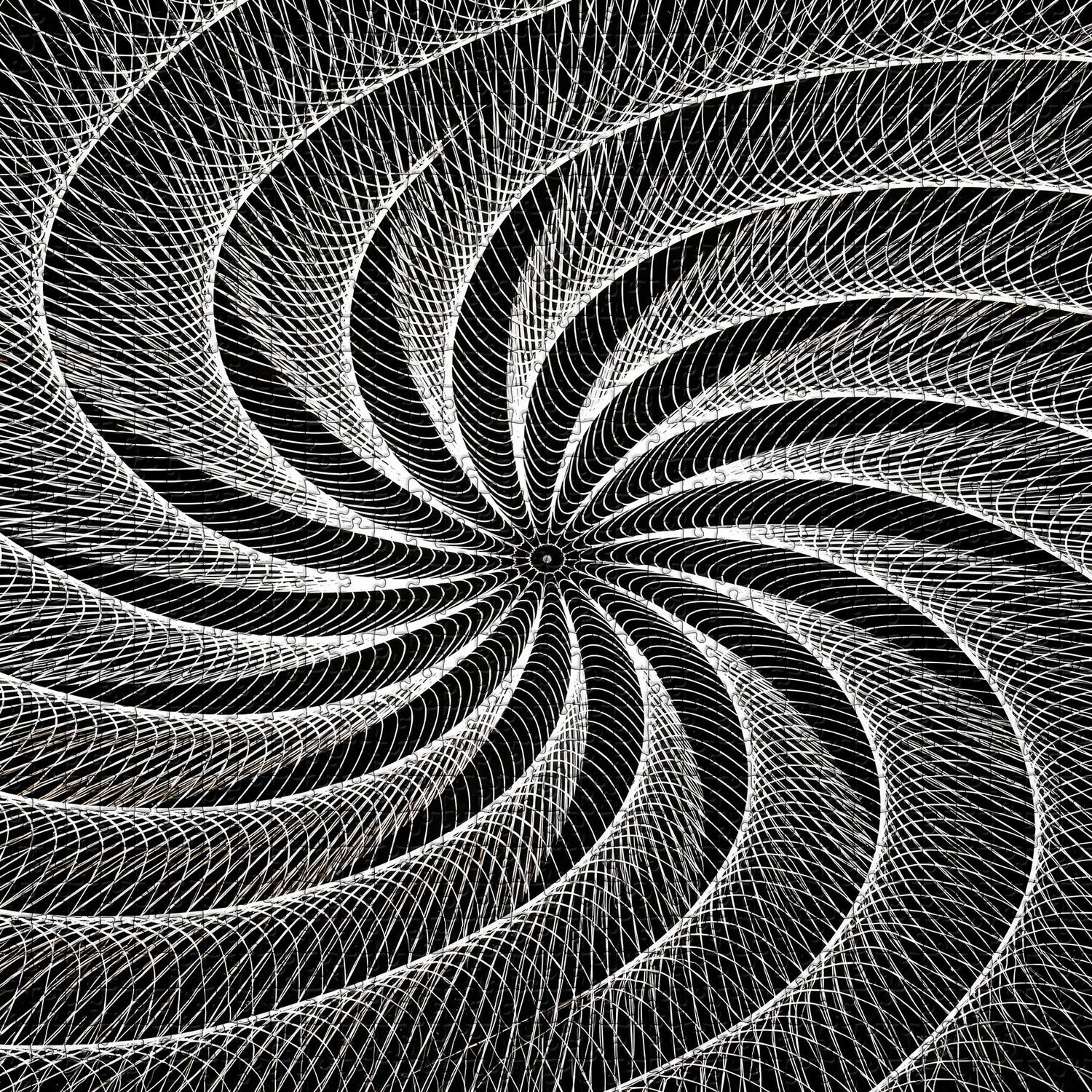 Black White Vortex Jigsaw Puzzle 1000 Pieces