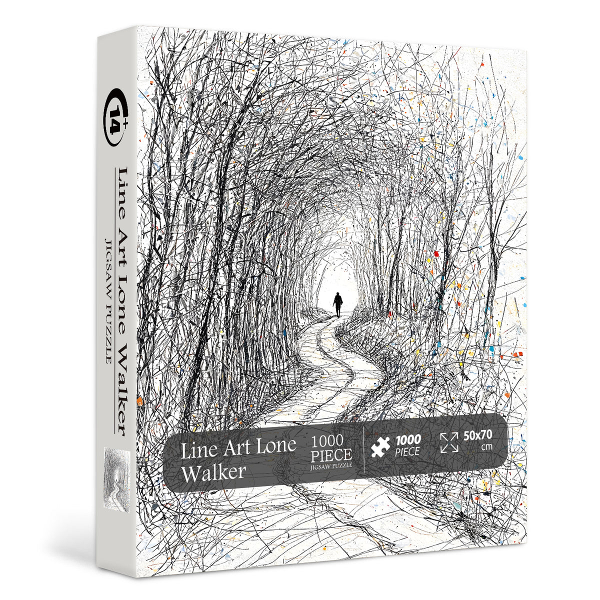 Line Art Lone Walker Jigsaw Puzzle 1000 Pieces