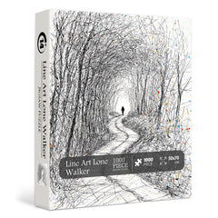 Line Art Lone Walker Jigsaw Puzzle 1000 Pieces
