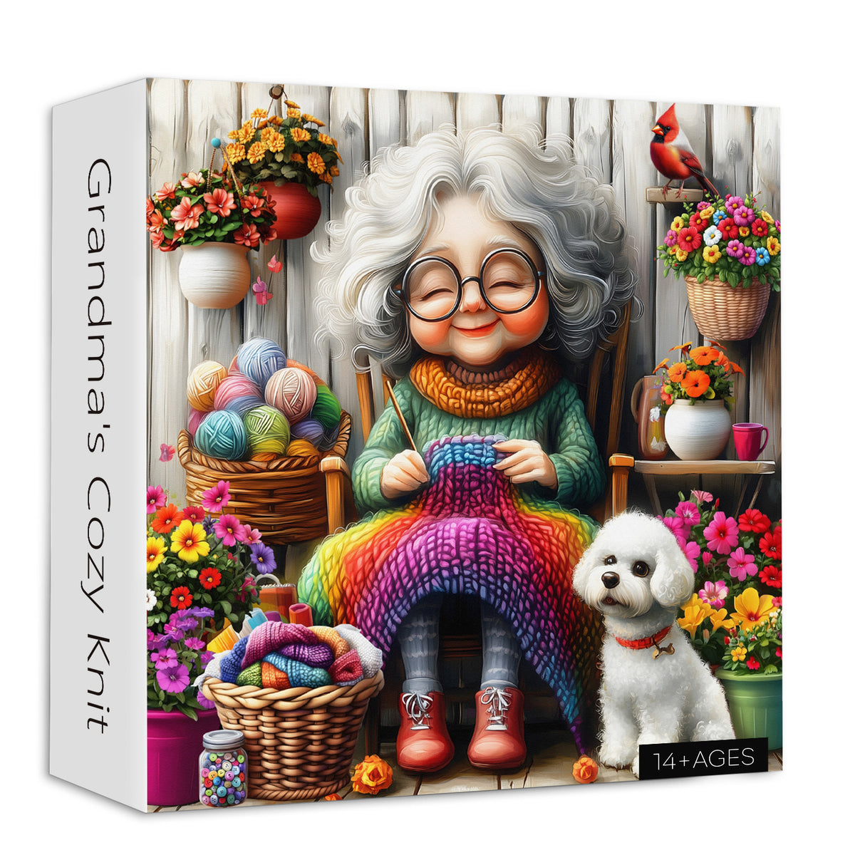 Grandma's Cozy Knit Jigsaw Puzzle 1000 Pieces