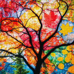 Autumn Leaf Collage Jigsaw Puzzle 1000 Pieces