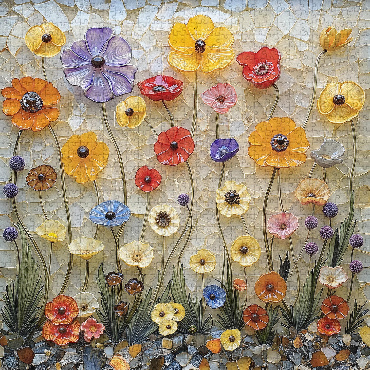 Wildflower Glass Art s Puzzle 1000 Teile