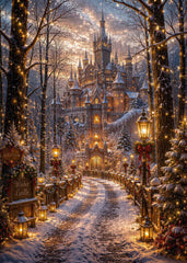 Winter Castle Glow Puzzle 1000 Teile