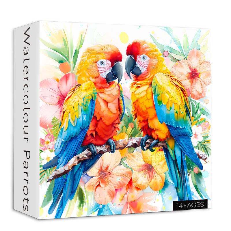 Watercolour Parrots Jigsaw Puzzle 1000 Pieces