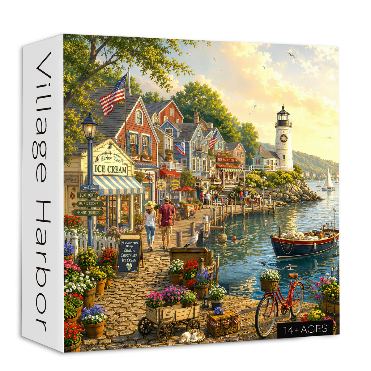 Village Harbor Jigsaw Puzzle 1000 Pieces
