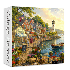 Village Harbor Jigsaw Puzzle 1000 Pieces