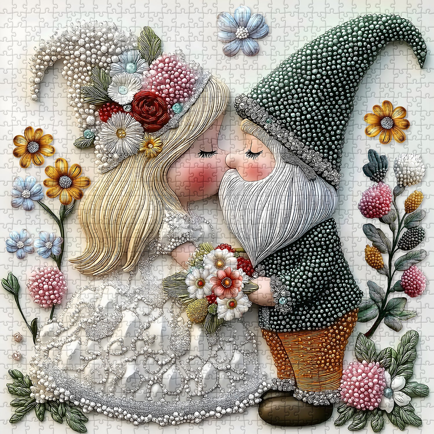 Verliebte Zwerge Puzzle 1000 Teile