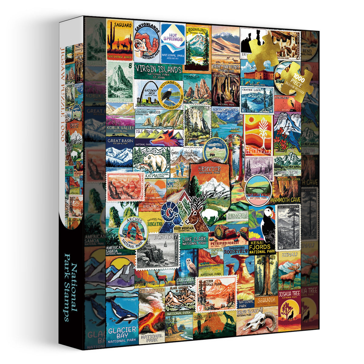 National Park Stamps Jigsaw Puzzle 1000 Pieces