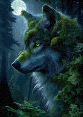 Moon Wolf Grove Jigsaw Puzzle 1000 Pieces