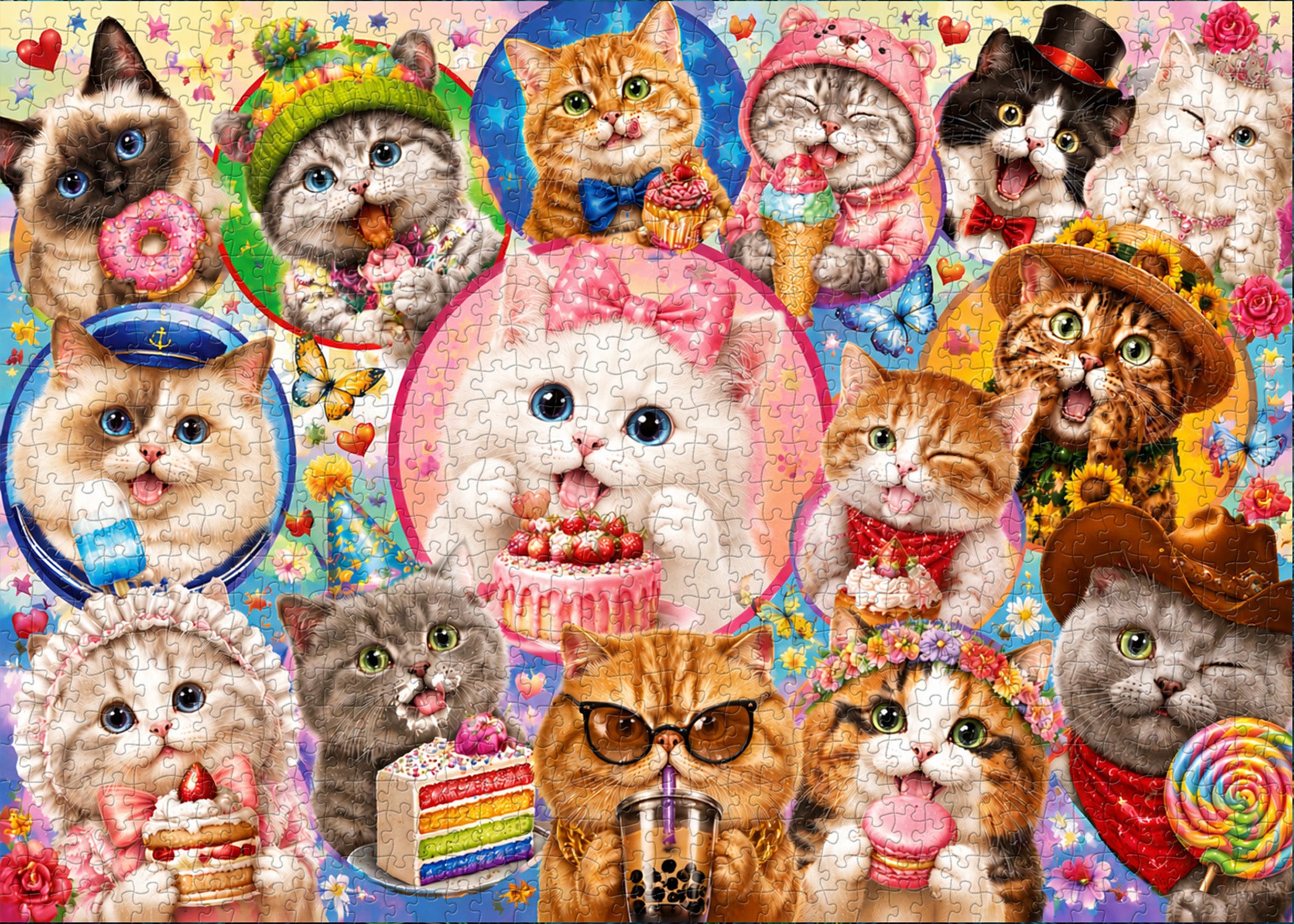 Sweets Kitten Collage Puzzle 1000 Teile