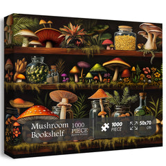 Pilz Bücherregal -Puzzle 1000 Stücke