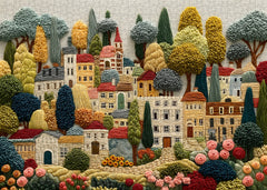 Embroidery Village Jigsaw Puzzle 1000 Pieces