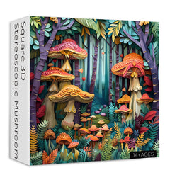 Quadratisches stereoskopisches 3D-Pilz-Puzzle mit 1000 Teilen