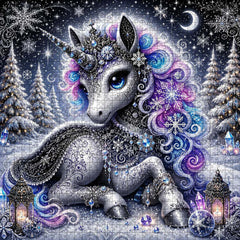 Starry Frost Unicorn Jigsaw Puzzle 1000 Pieces