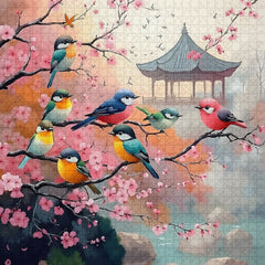 Cherry Blossom Birds Jigsaw Puzzle 1000 Pieces