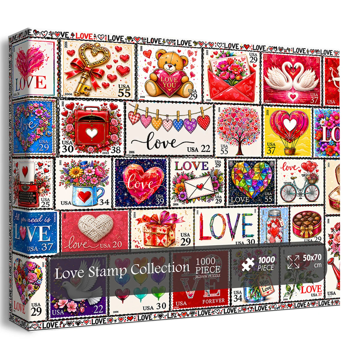 Love Stamp Collection Jigsaw Puzzle 1000 Pieces