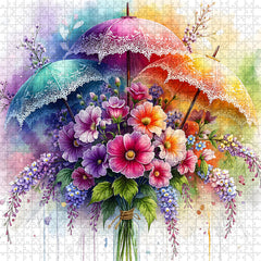 Umbrella Blooms Jigsaw Puzzle 1000 Pieces