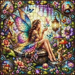 Buntglas-Feen-Puzzle, 1000 Teile