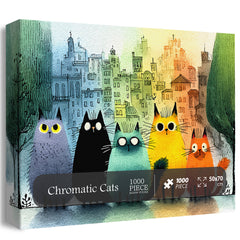 Chromatische Katzen Puzzle 1000 Teile