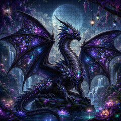 Lila Fantasy-Drachen-Puzzle, 1000 Teile
