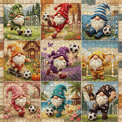 Colorful Sport Gnomes Jigsaw Puzzle 1000 Pieces