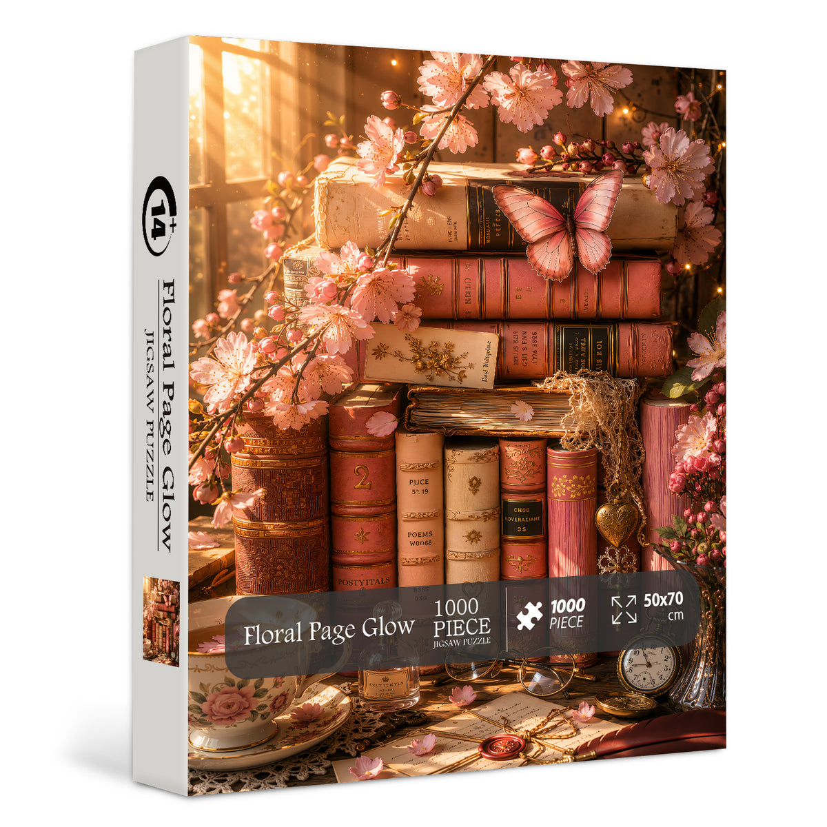 Floral Page Glow Jigsaw Puzzle 1000 Pieces