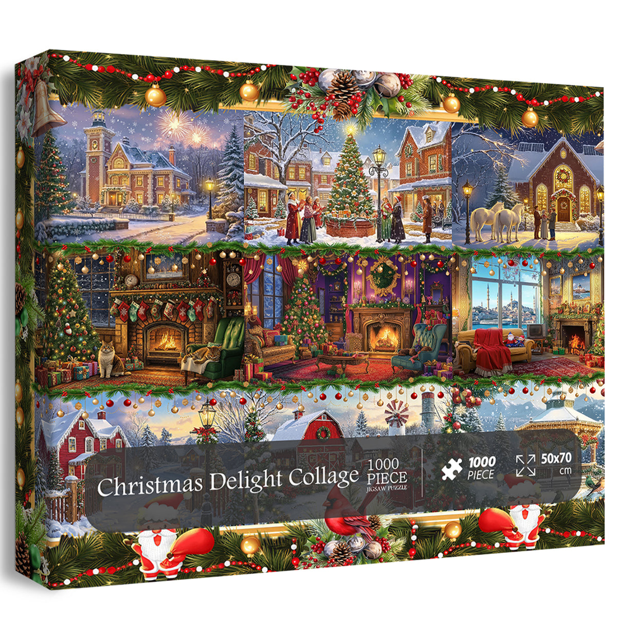 Weihnachtsfreude Collage Puzzle 1000 Stücke