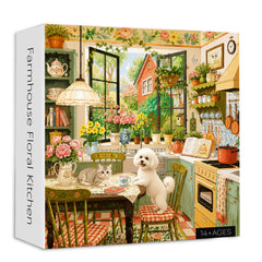 Bauernhaus Blumenküche Puzzle 1000 Teile