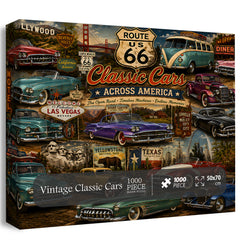 Vintage Classic Cars Jigsaw Puzzle 1000 Pieces