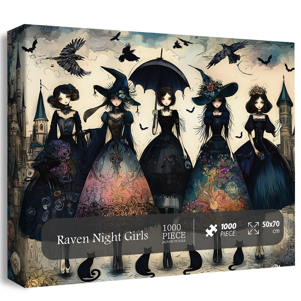 Raven Night Mädchen-Puzzle 1000 Teile