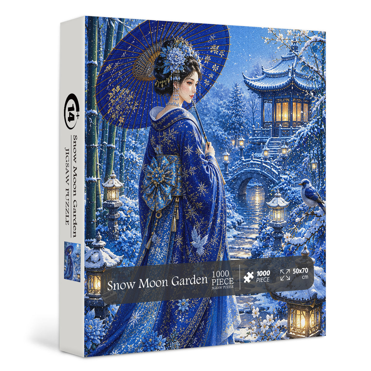 Schnee-Mond-Garten-Puzzle 1000 Teile