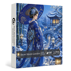 Schnee-Mond-Garten-Puzzle 1000 Teile