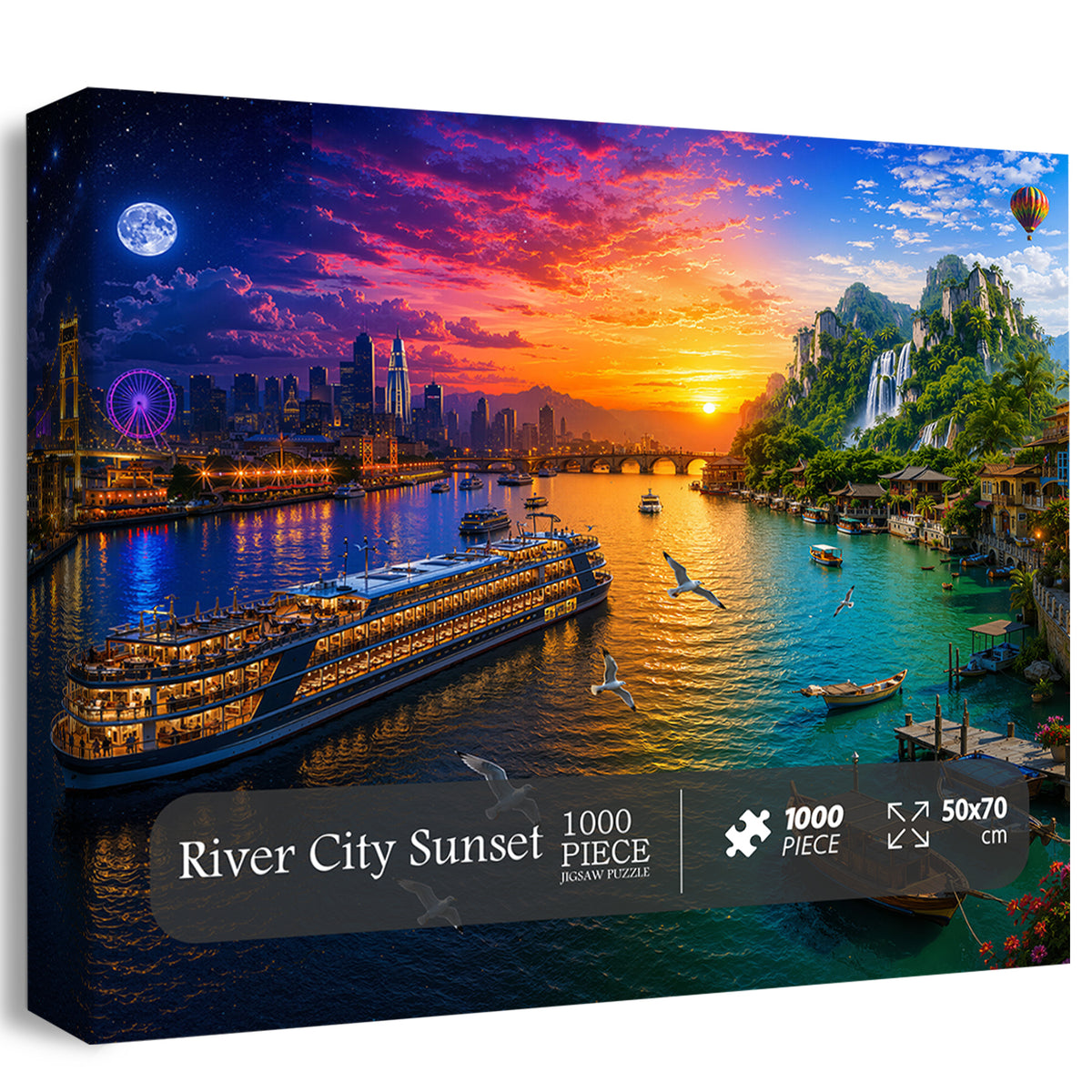 River City Sunset Puzzle 1000 Teile