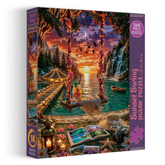 Sonnenuntergangsschaukel-Puzzle 1000 Teile