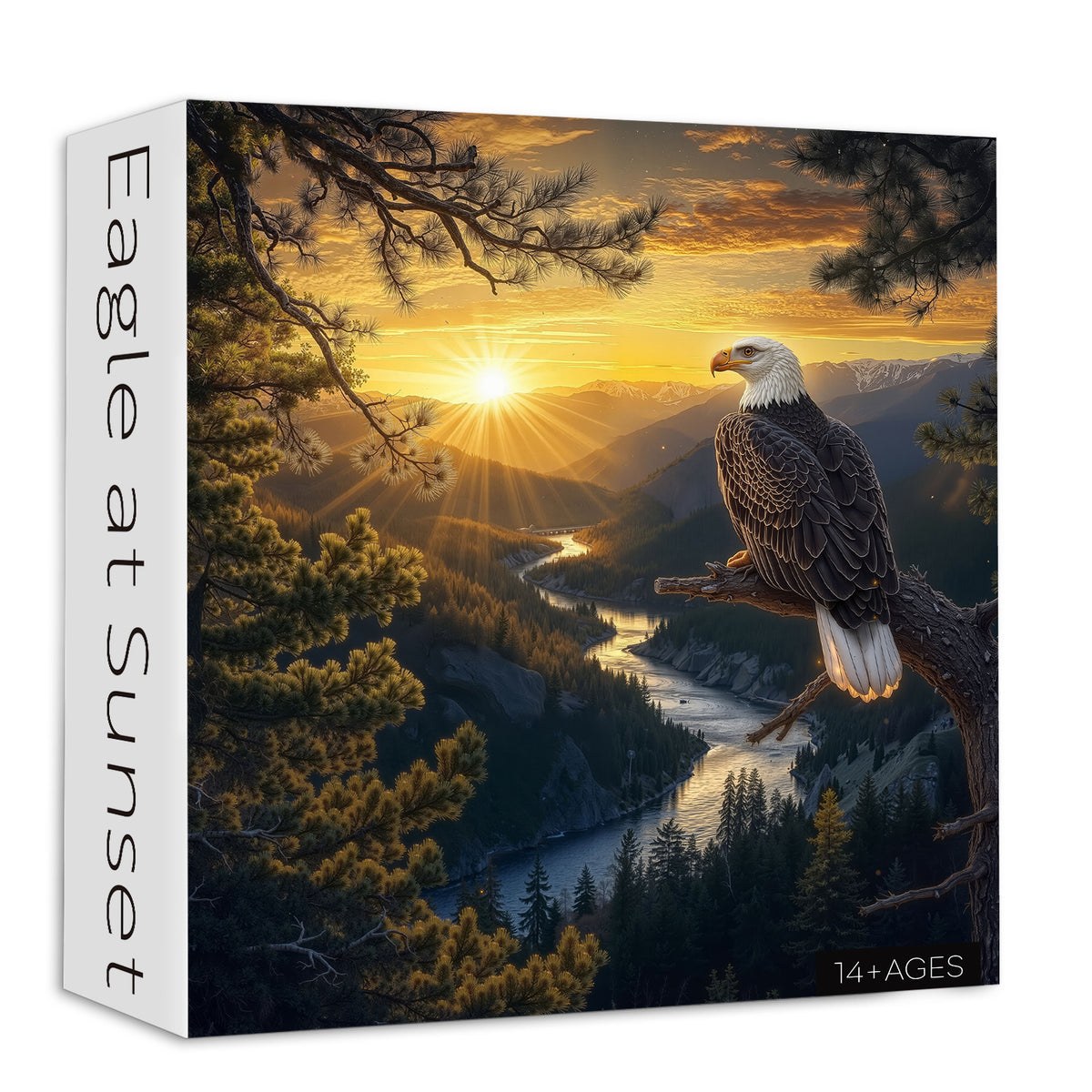 Adler bei Sonnenuntergang Puzzle 1000 Teile