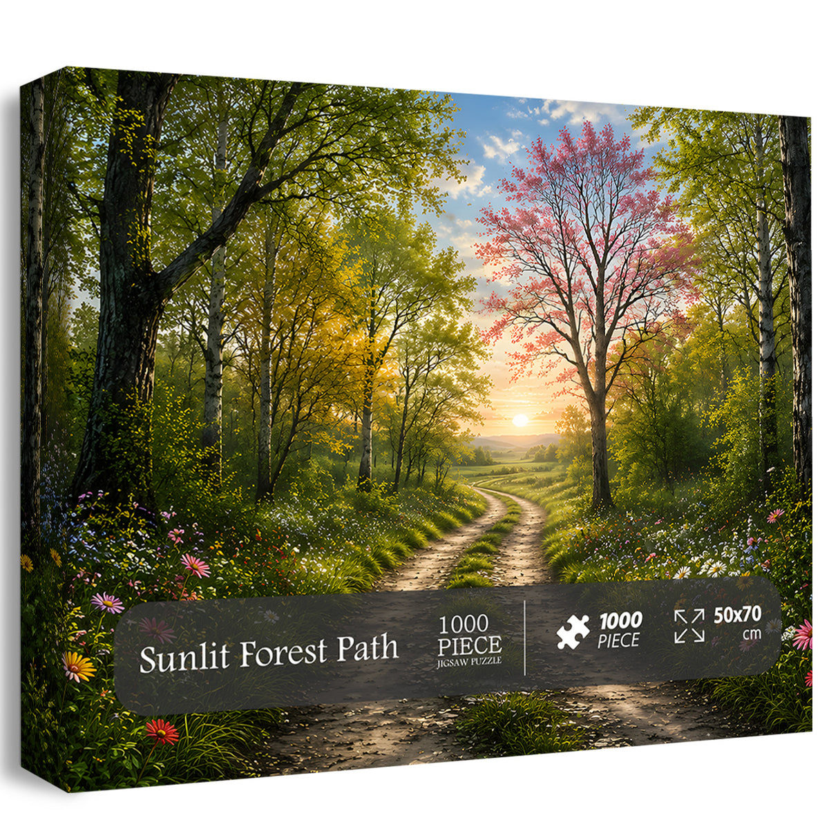 Sunlit Forest Path Jigsaw Puzzle 1000 Pieces