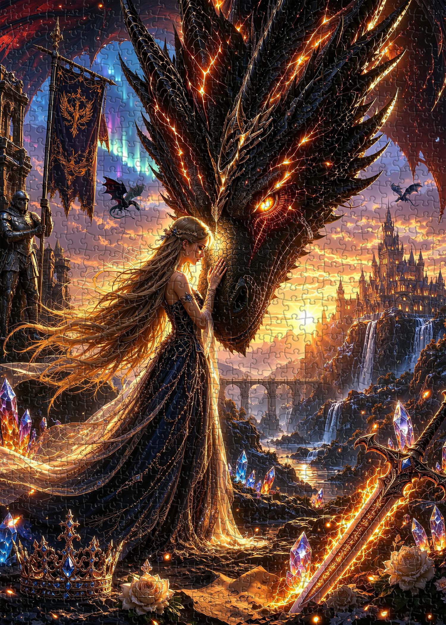 Dragon Dawn Oath Jigsaw Puzzle 1000 Pieces