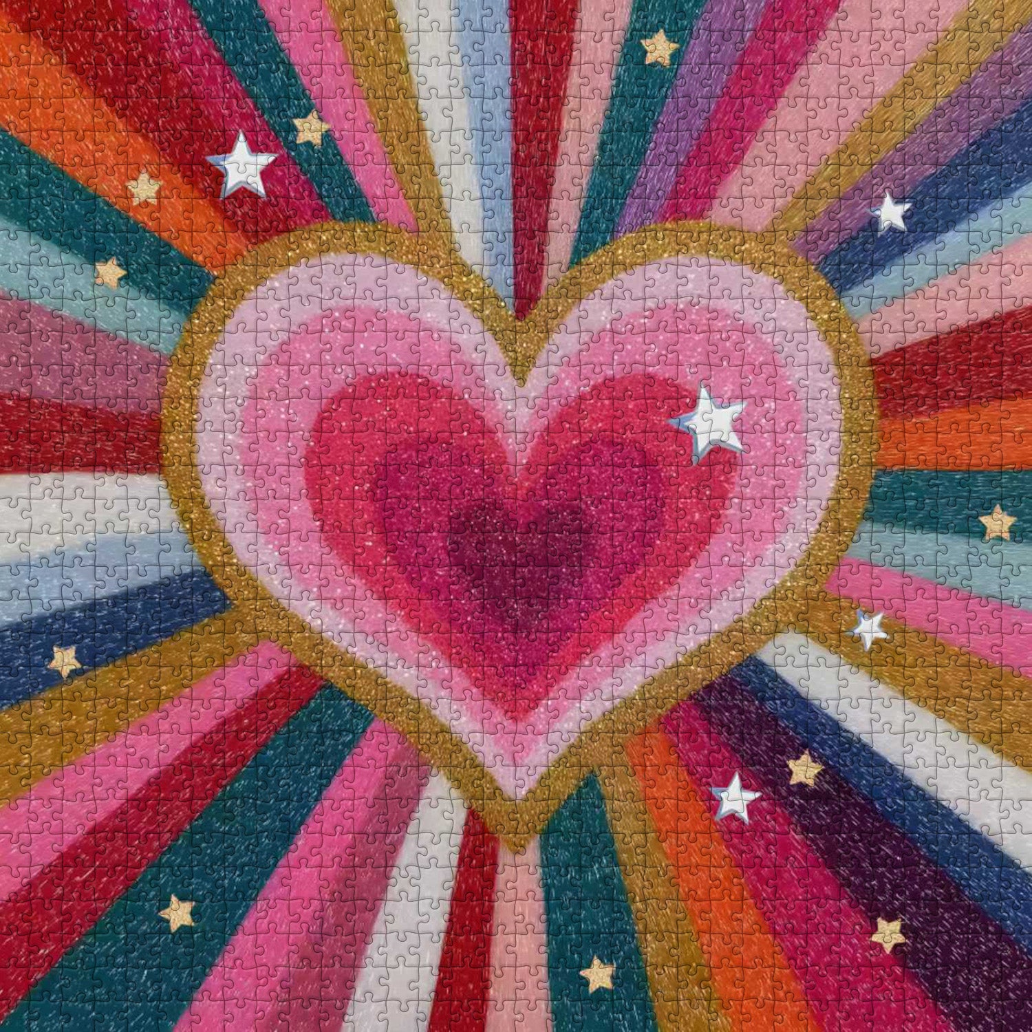 Rainbow Heart Jigsaw Puzzle 1000 Pieces