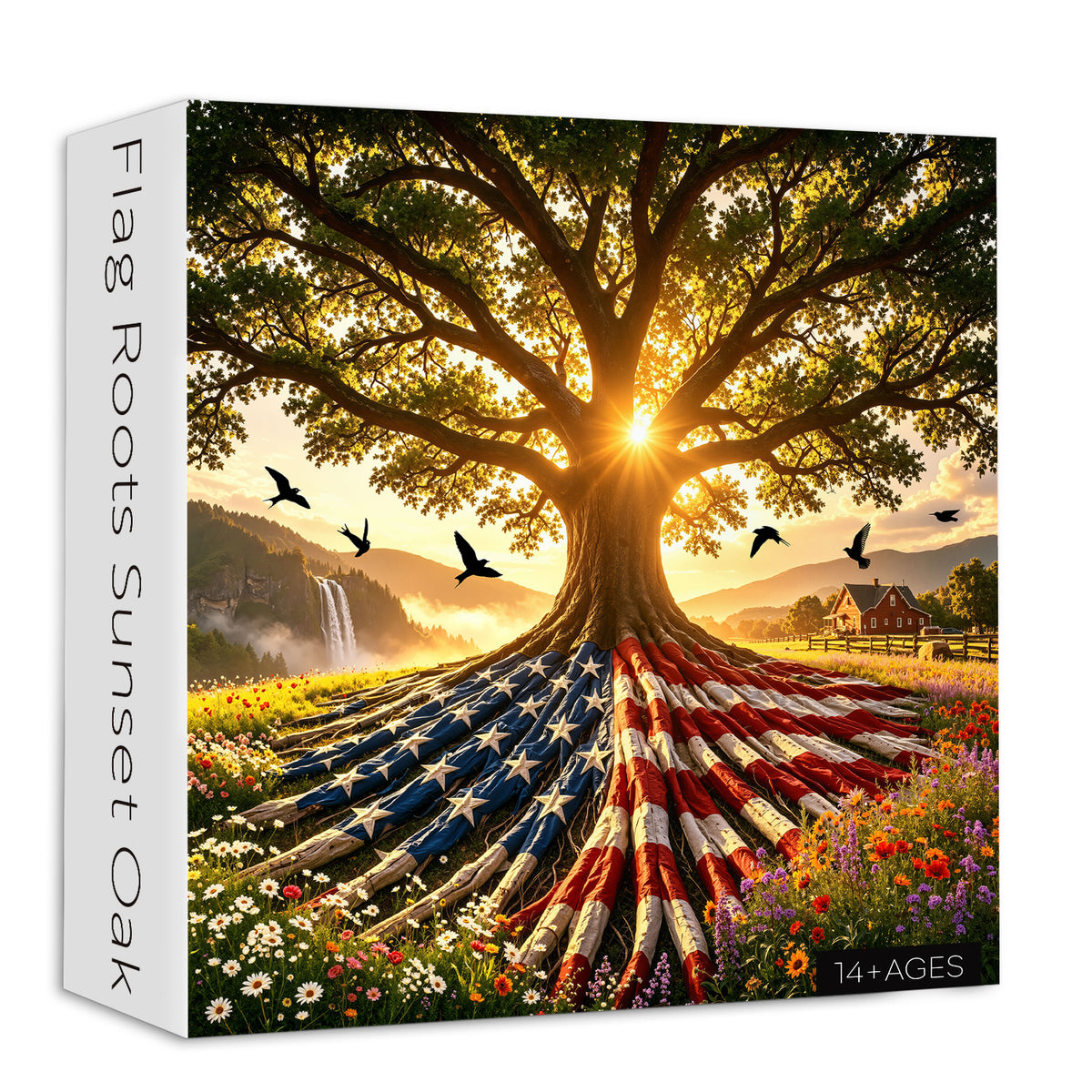 Flag Roots Sunset Oak Puzzle 1000 Teile