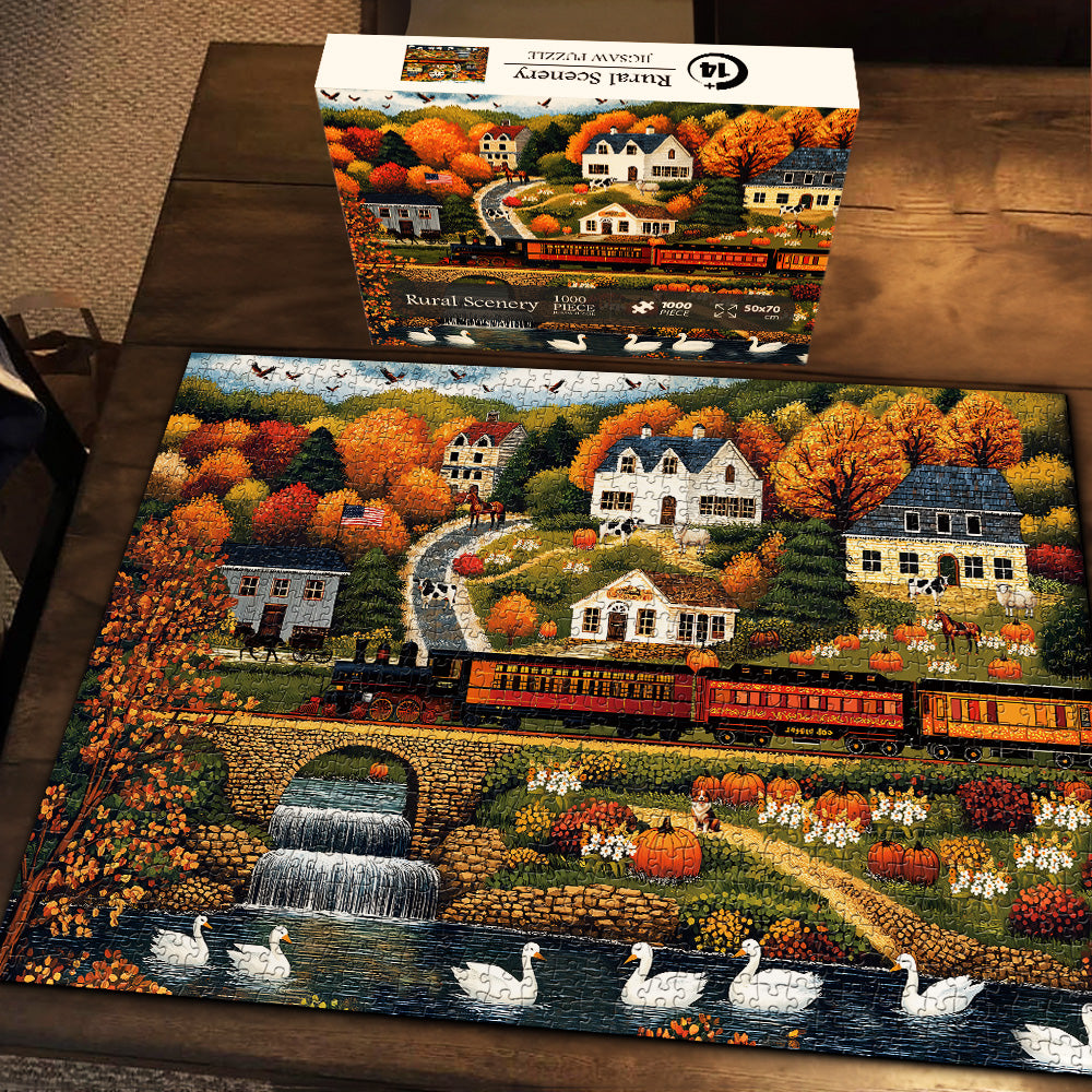 Puzzle 1000 Teile „Ländliche Landschaft“