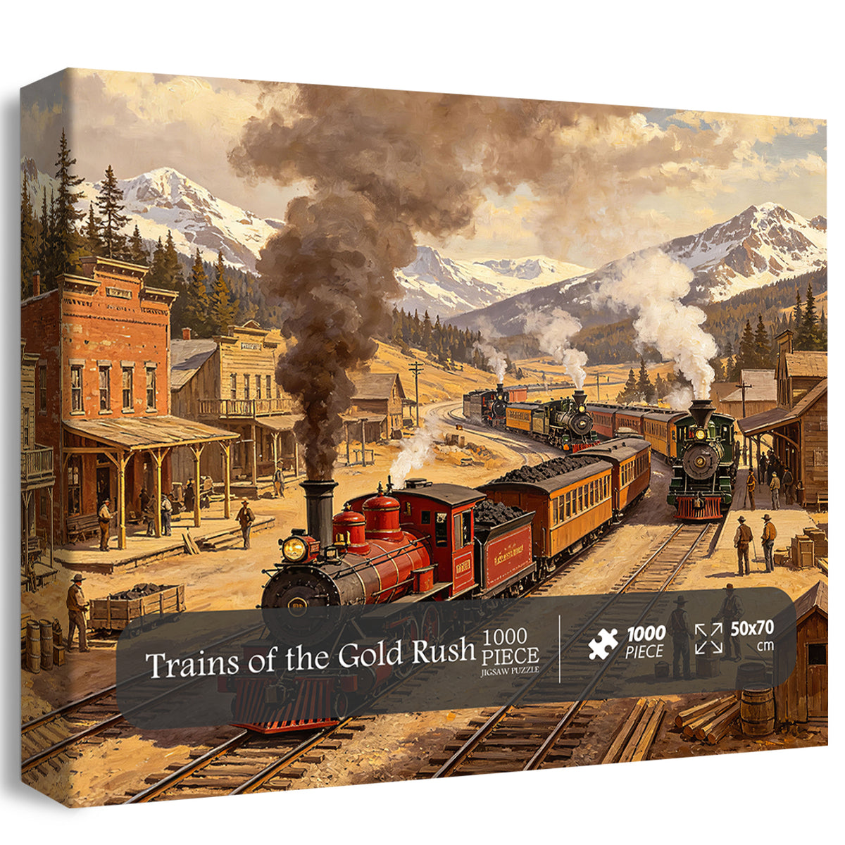 Züge des Goldrauschs Puzzle 1000 Teile