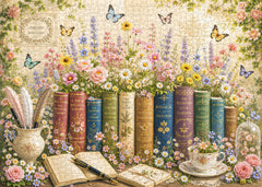Vintage Book Blooms Jigsaw Puzzle 1000 Pieces
