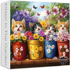 Kitten In The Garden Jigsaw Puzzle 1000 Pieces