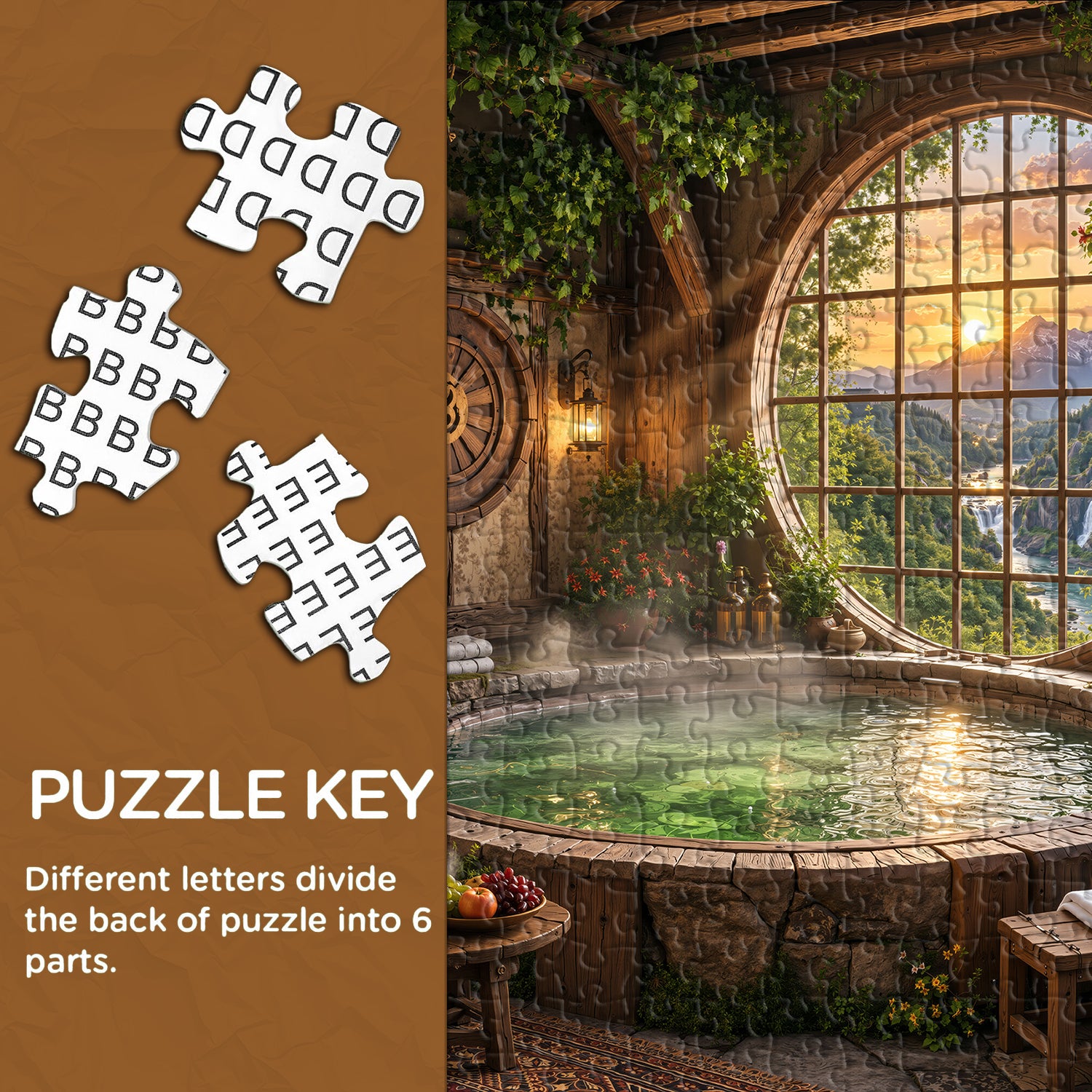 Sunset Spa Cottage Puzzle 1000 Teile