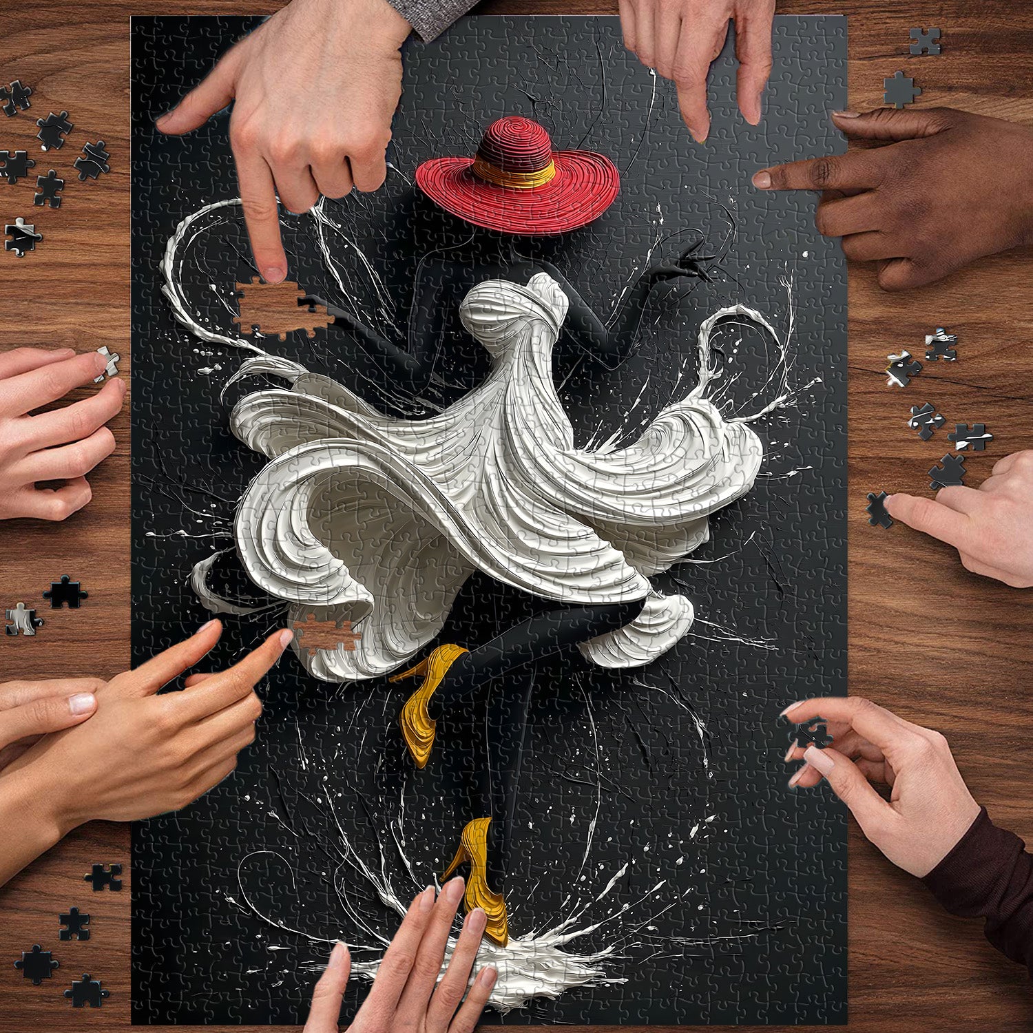 White Skirt Dance Jigsaw Puzzle 1000 Pieces